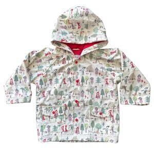 Powell Craft Little Red Riding Hood Rain Coat Softly Lined Waterproof Size 2-3